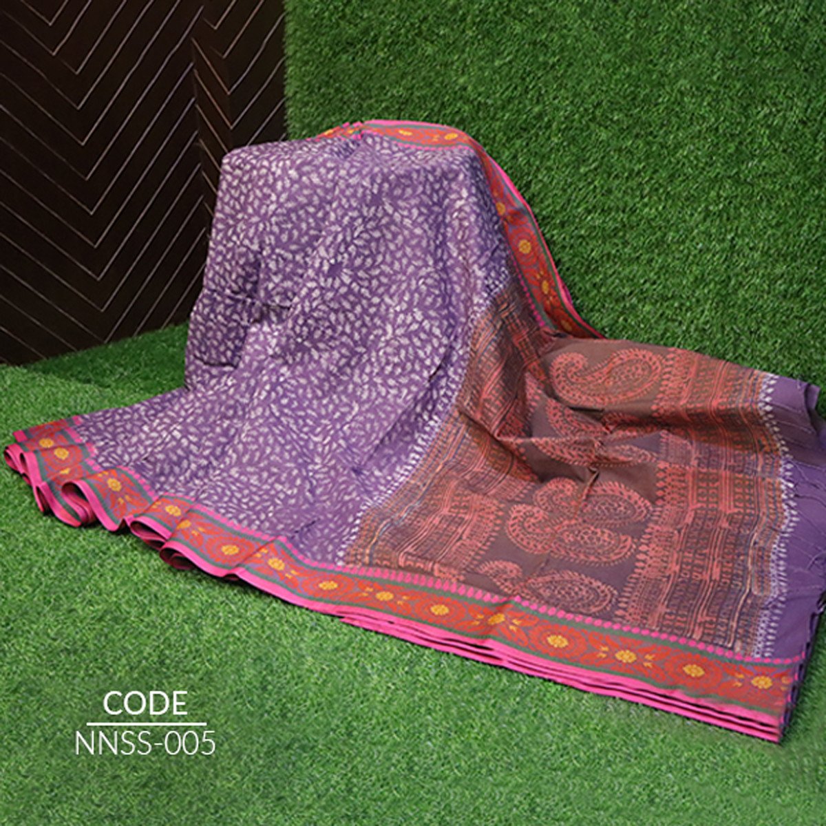 Natural dye silk saree NDSS005