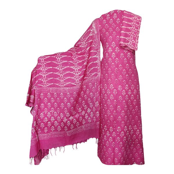 Aarong Cotton Unstitched 3 piece - pink