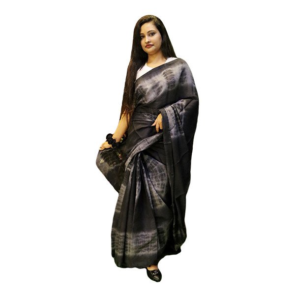 Khadi Cotton Saree - Black