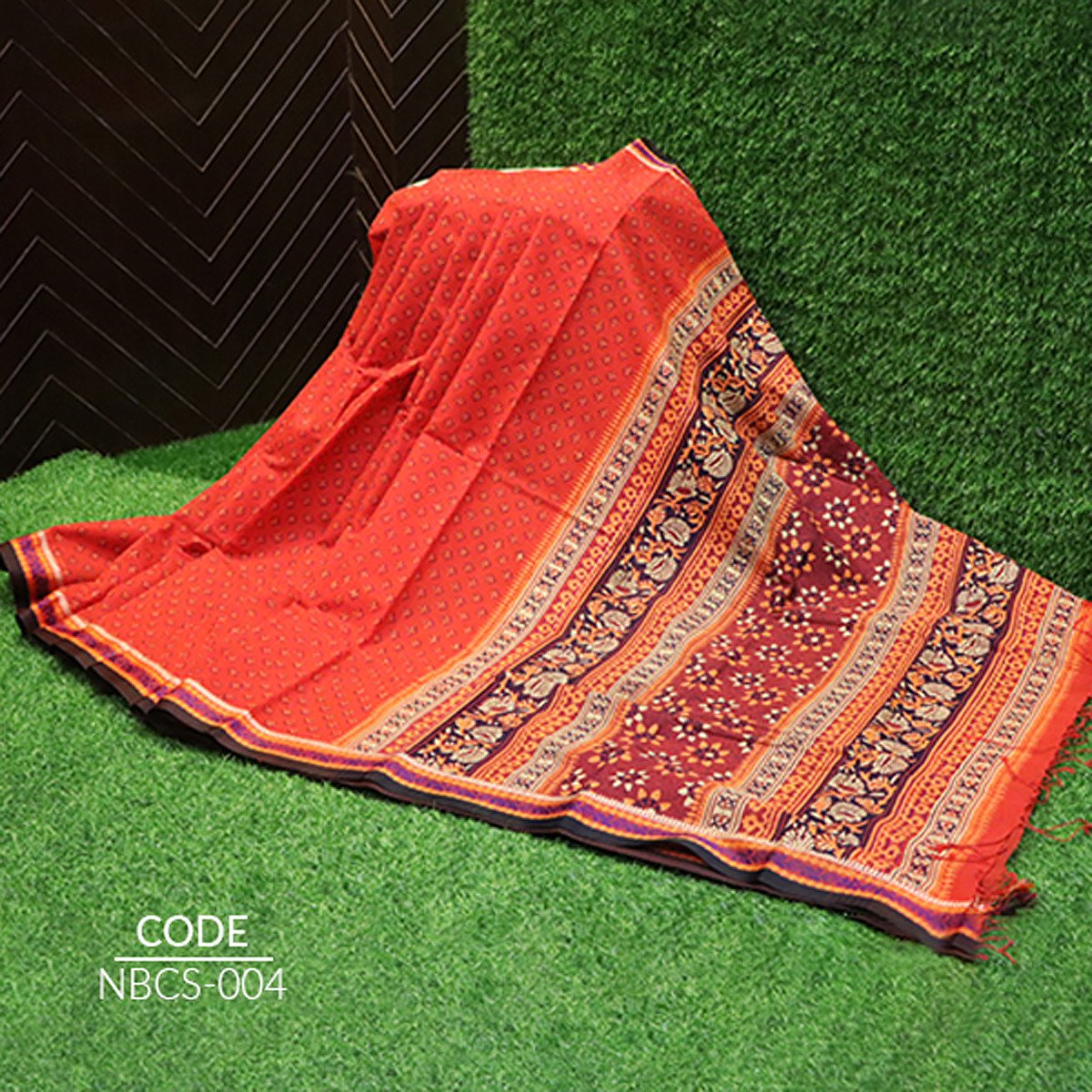 Block cotton saree NBCS004